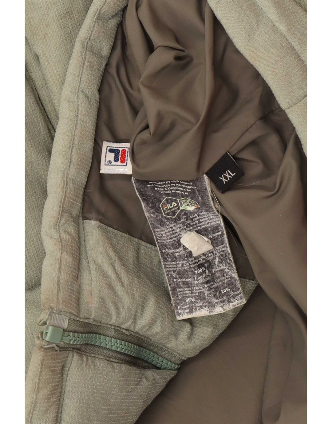 The North Face Herre polstret jakke UK 44 2XL Grøn polyamid