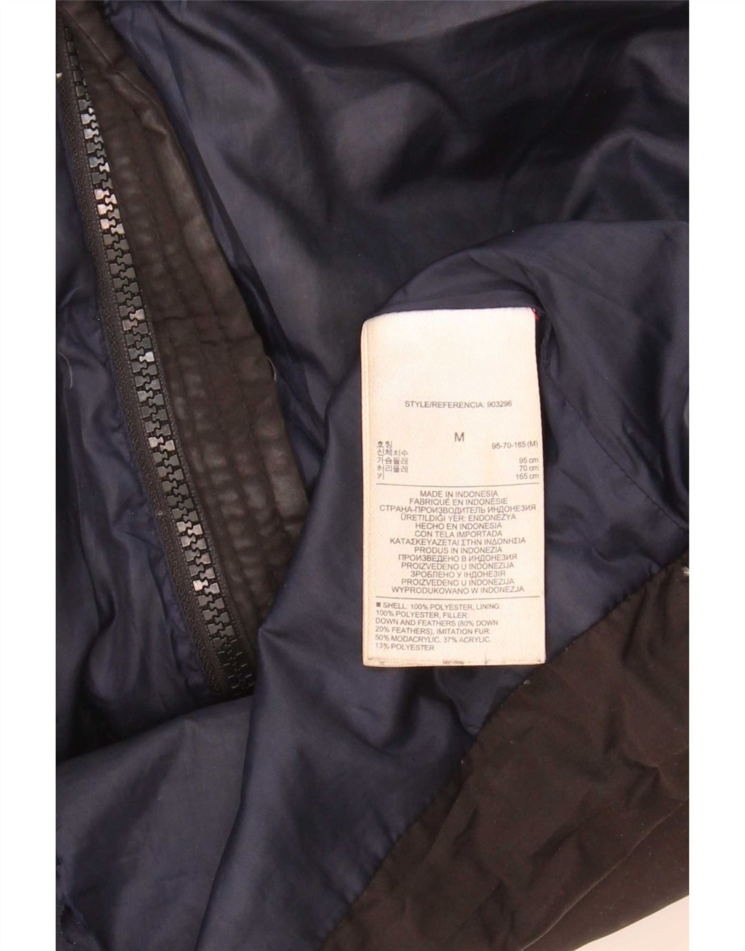Gap Polstret hættejakke til kvinder UK 14 Medium Sort Polyester