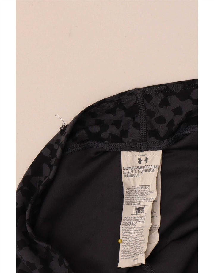 Under Armour Womens Leggings UK 12 Medium Grey Geometrisk Polyester