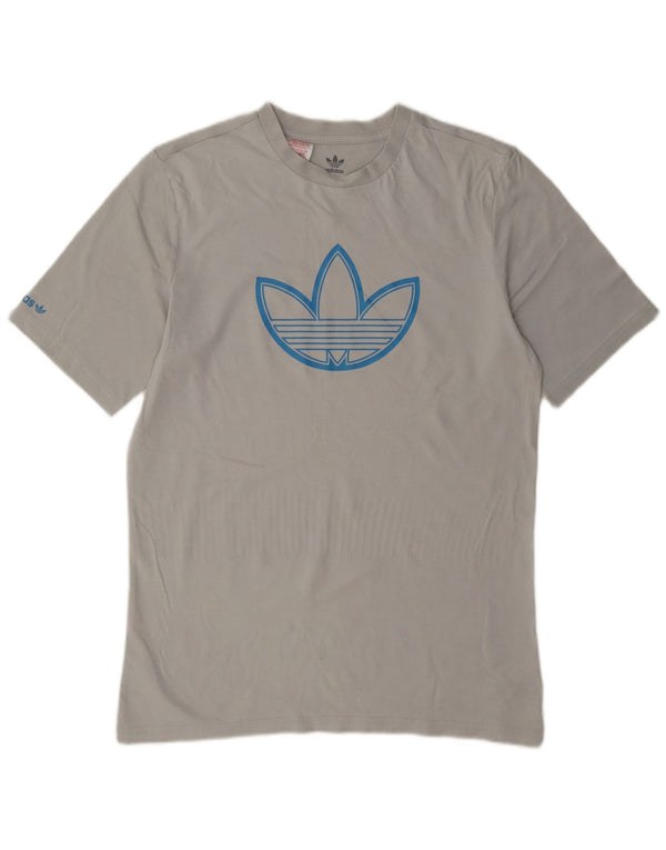 Adidas drenge grafisk t-shirt top 15-16 år grå bomuld