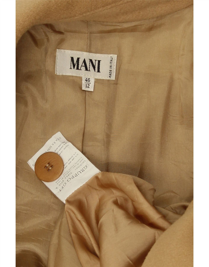 MANI Dame Overfrakke IT 46 Stor Beige Uld