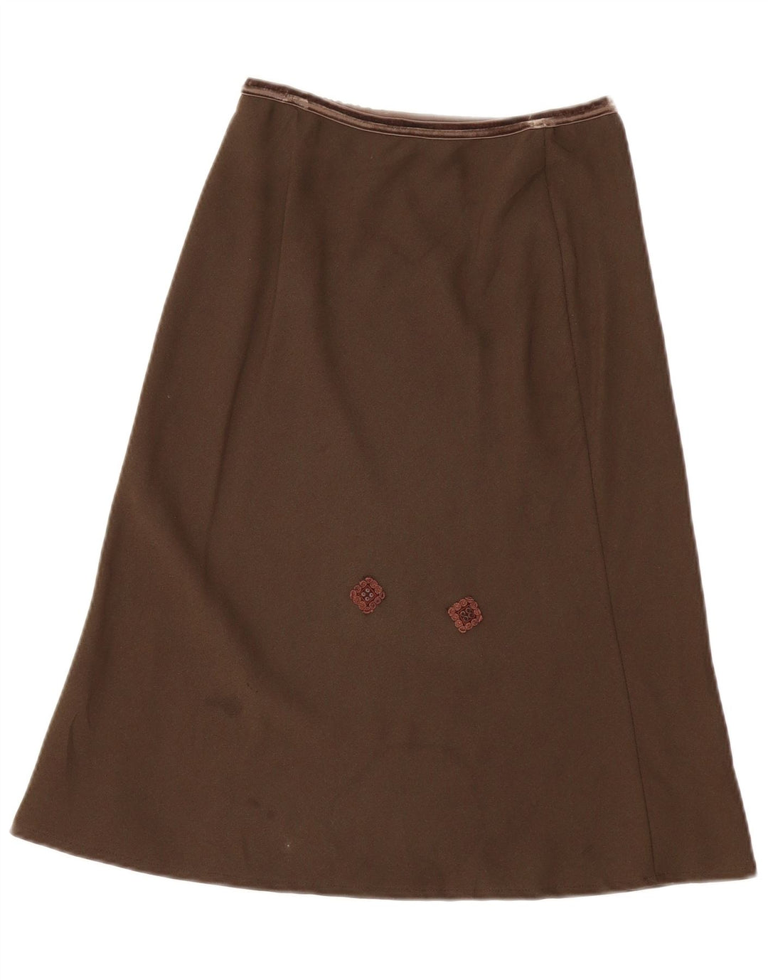 BENETTON A-line nederdel til kvinder med lav talje IT 42 Medium W34 Brun polyester