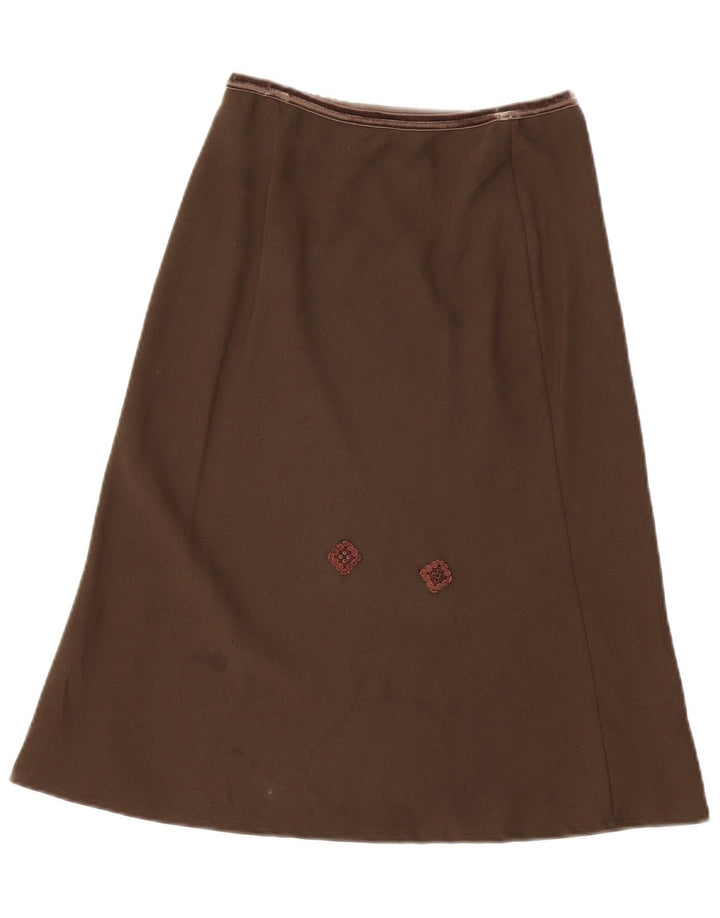 BENETTON A-line nederdel til kvinder med lav talje IT 42 Medium W34 Brun polyester