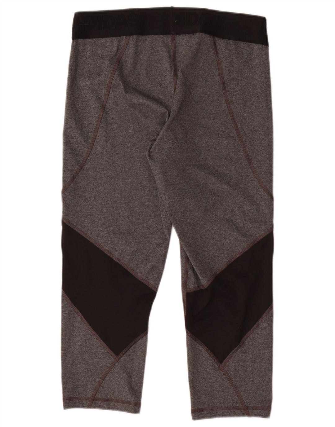 Adidas Dame Climacool Capri Leggings UK 12/14 Medium Grey Colourblock