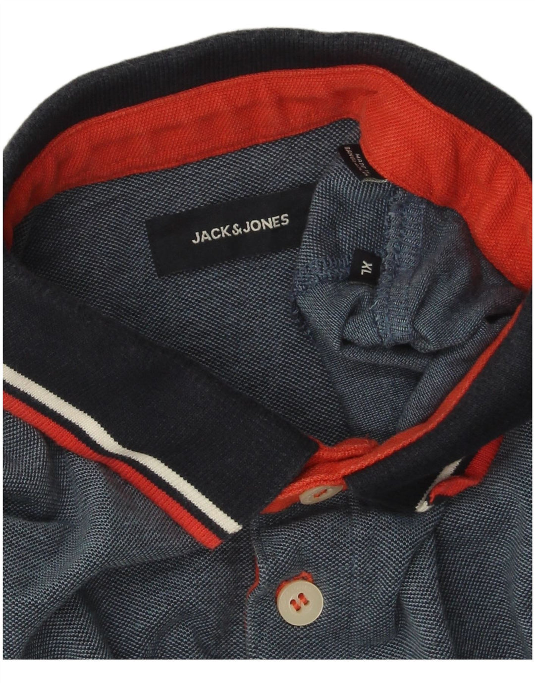 Jack & Jones herre poloshirt XL blå bomuld