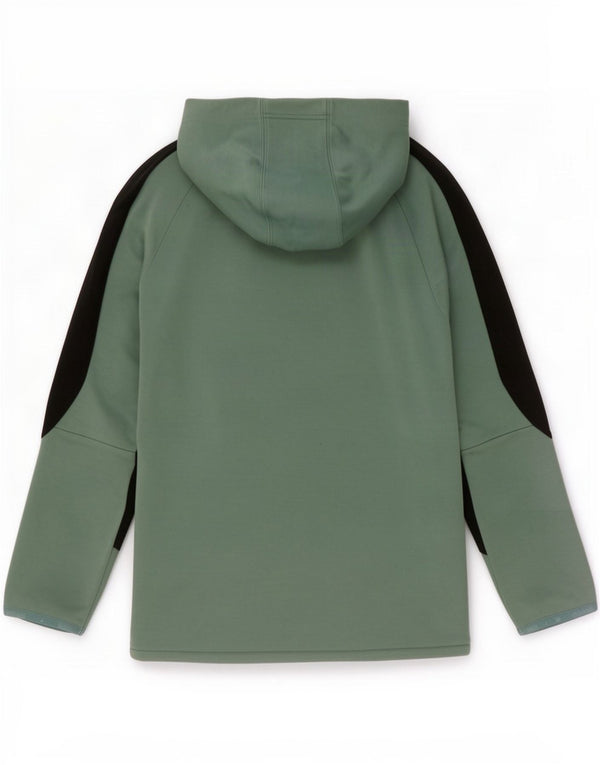 Nike Mens Zip Hoodie Sweater Small Green Colourblock Cotton