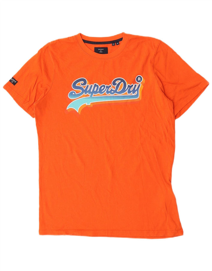 Superdry Grafisk T-shirt til mænd, medium orange bomuld