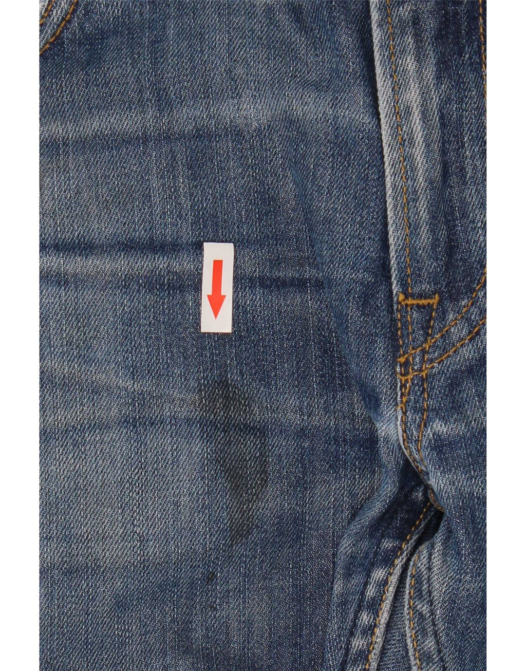 Lee Mens Zed Distressed Straight Jeans W32 L32 Blå Bomuld