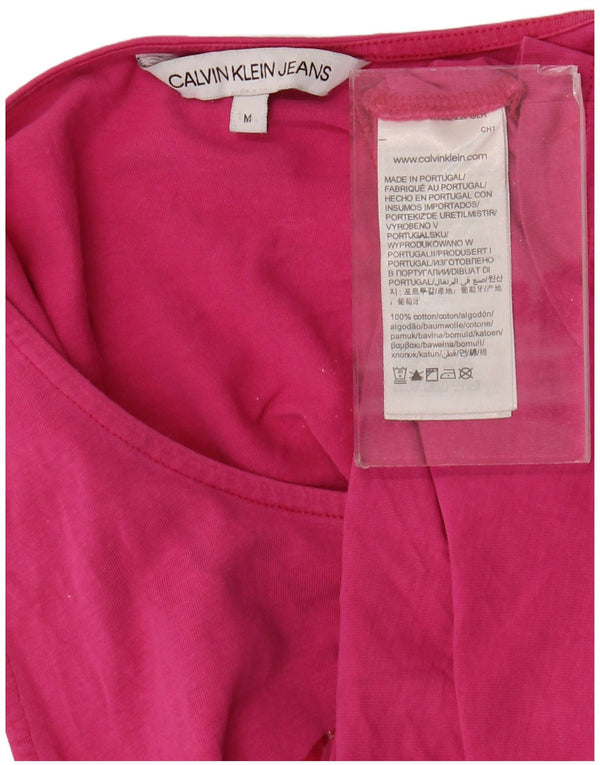 Tommy Hilfiger dame poloshirt med 3/4 ærmer UK 12 Medium turkis bomuld