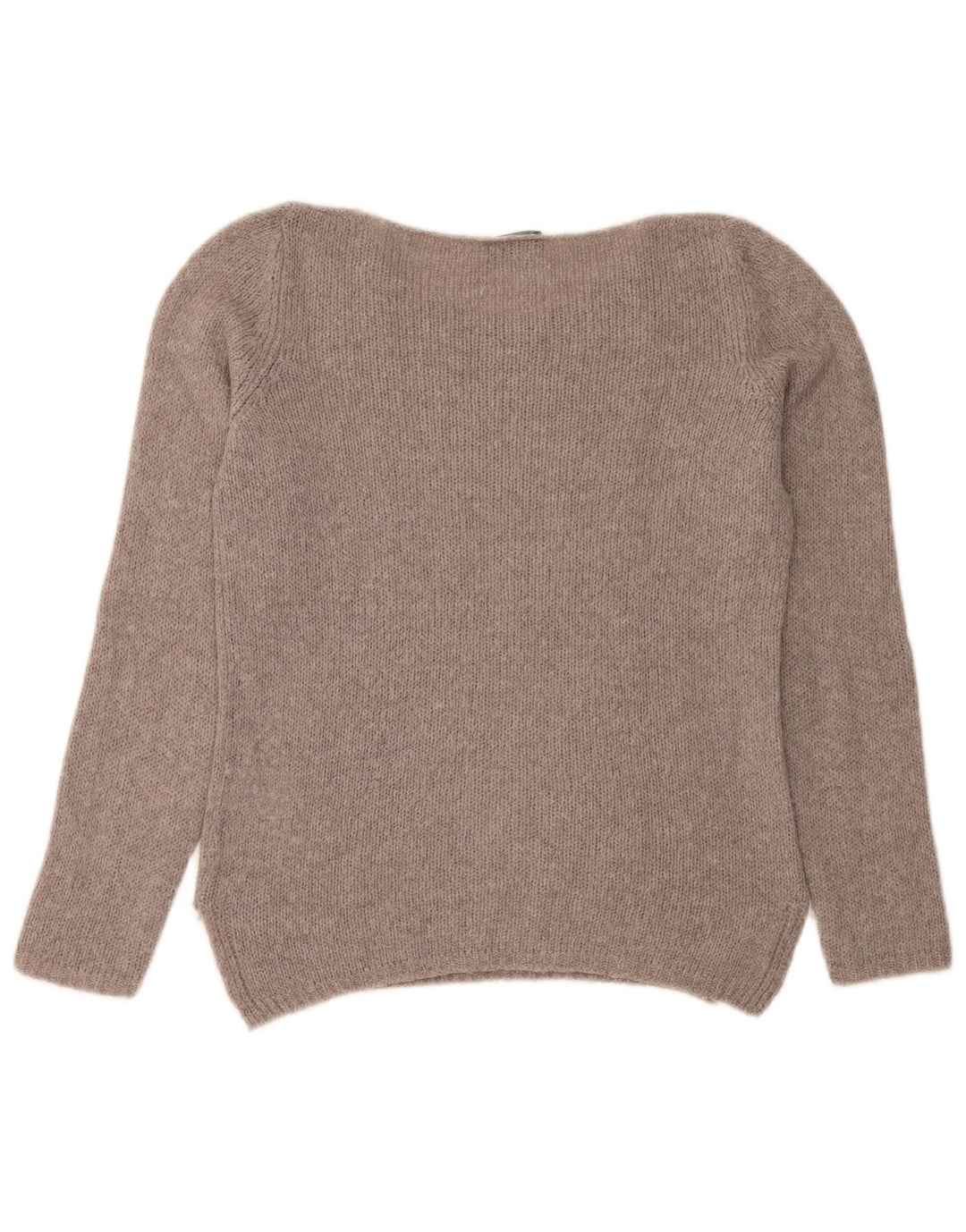 Fred Perry Dame Boat Neck Jumper Sweater UK 10 Lille Grå Polyamid