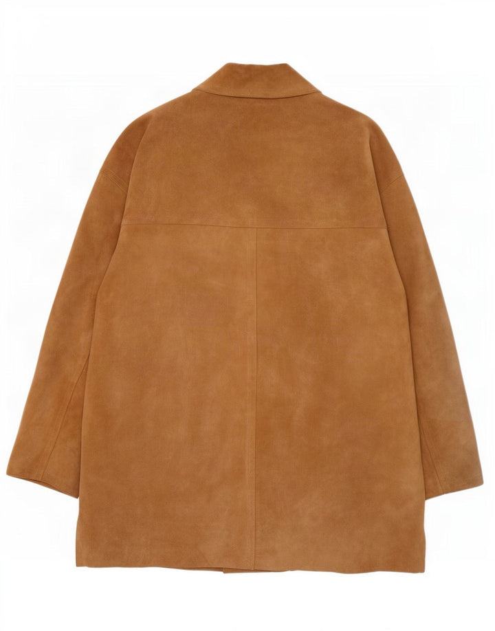 Vintage oversized ruskindsfrakke til kvinder IT 42 Medium Beige Læder