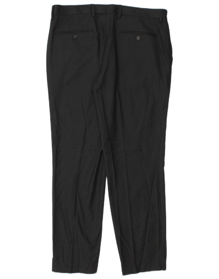 Marks & Spencer Herre Slim Fit Suit Bukser W34 L29 Sort Polyester