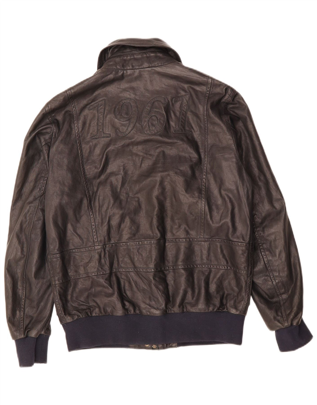 AERONAUTICA MILITARE Grafisk jakke til kvinder IT 42 Medium sort læder