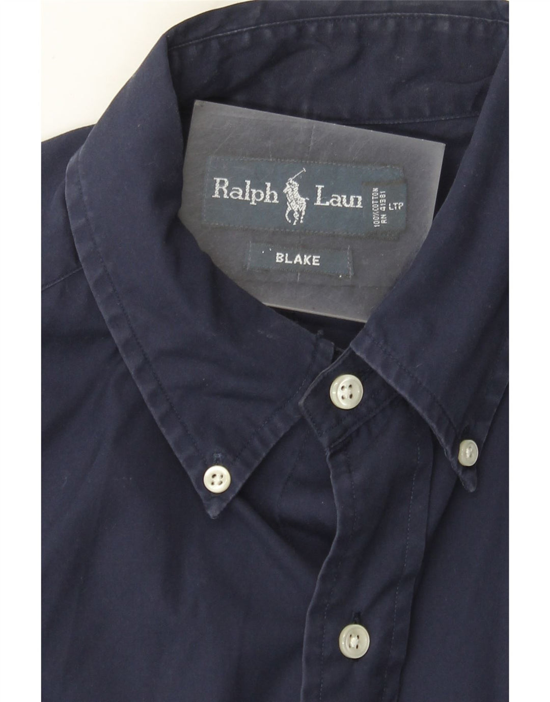 Ralph Lauren Blake-skjorte til mænd, medium marineblå bomuld