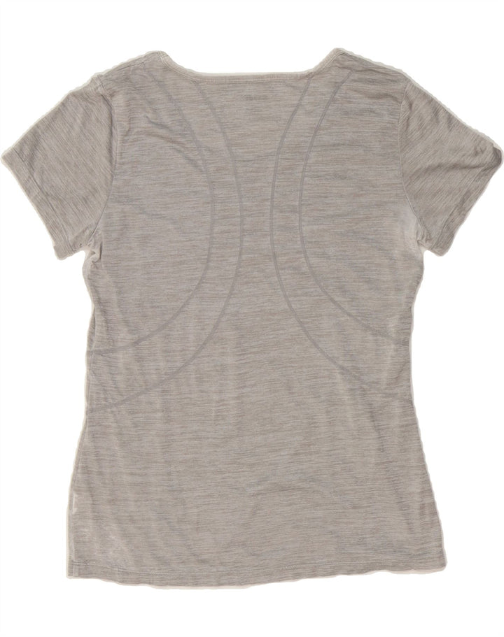 REEBOK Womens T-Shirt Top UK 12 Medium Grey Polyester Vintage Reebok and Second-Hand Reebok from Messina Hembry 