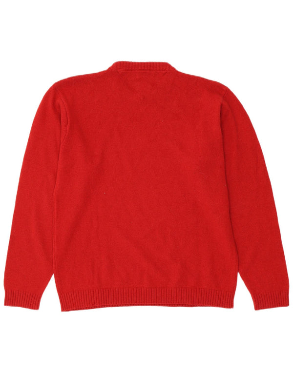 TOMMY HILFIGER Herre sweater med rund hals, stor rød uld