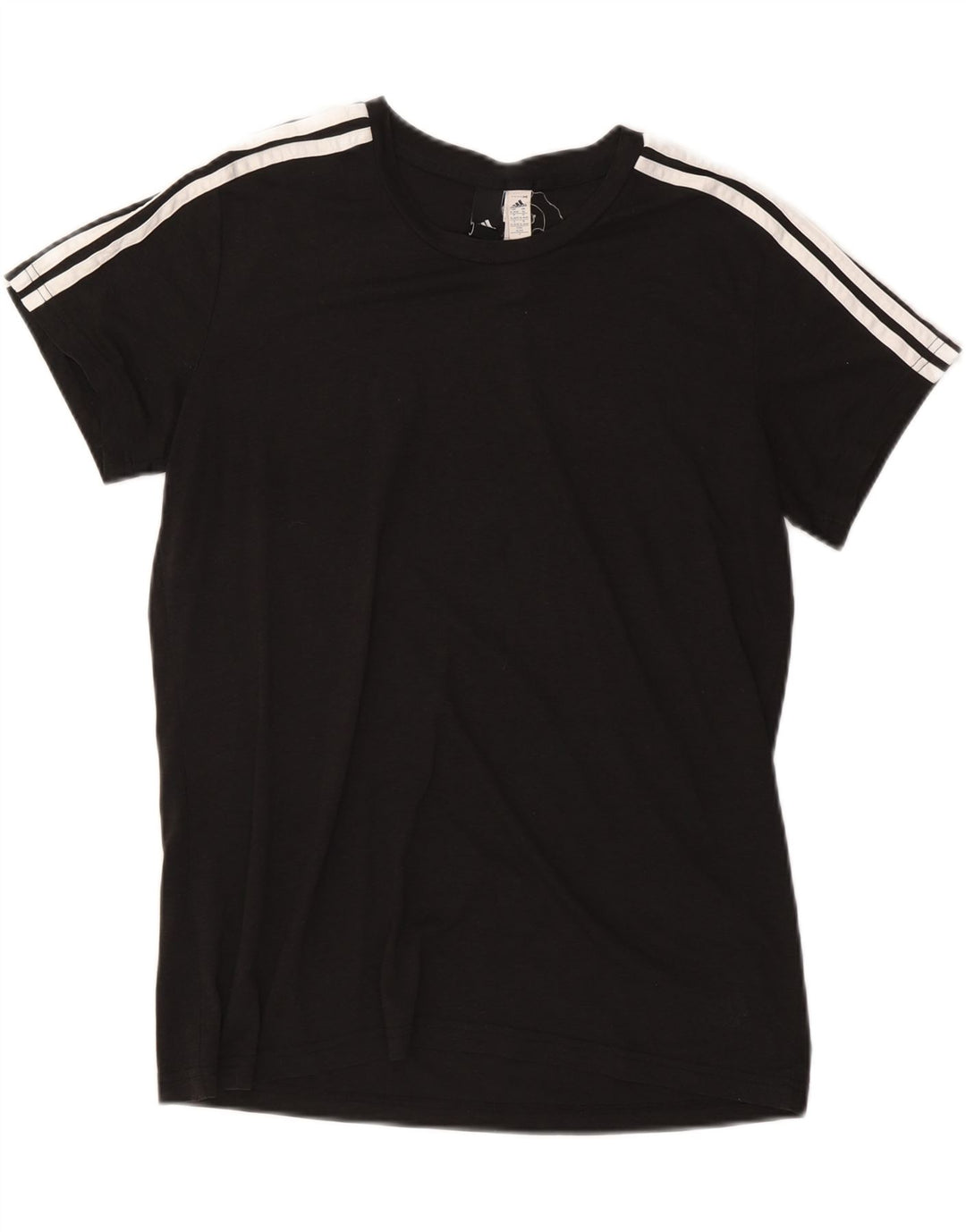 ADIDAS Dame T-Shirt Top UK 20/22 XL Sort Polyester