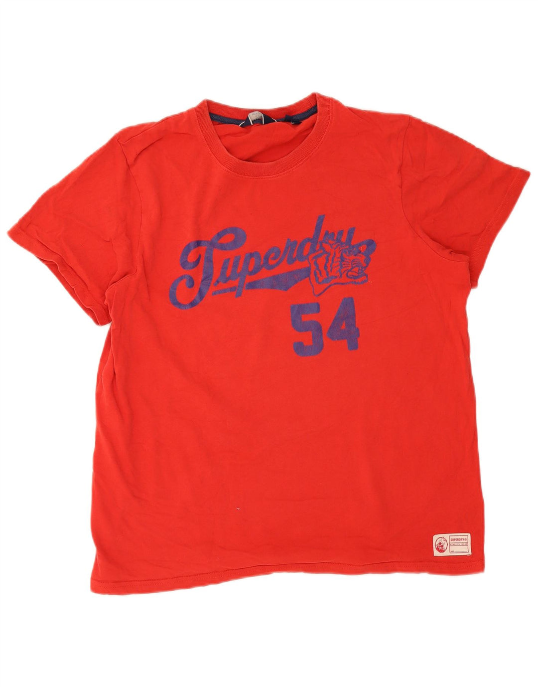 Superdry Herre grafisk T-shirt Top XL Rød Bomuld