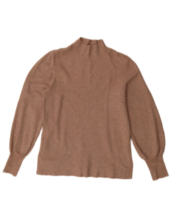 Marks & Spencer Dame Turtle Neck Jumper Sweater UK 14 Medium Brown