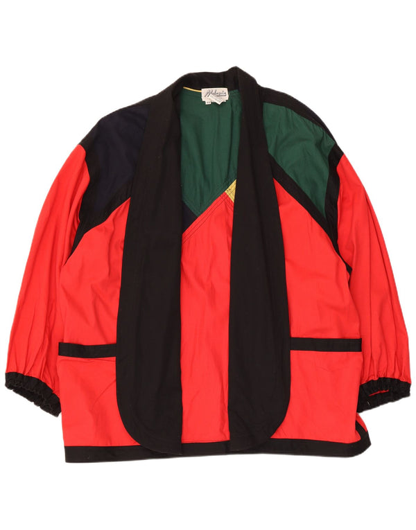 Vintage Dame Longline Oversized Blazer Jacket IT 44 Medium Flerfarvet
