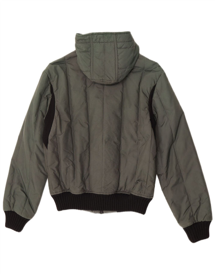 Refrigiwear Herre Hooded Bomber Jacket IT 46 Small Green Nylon
