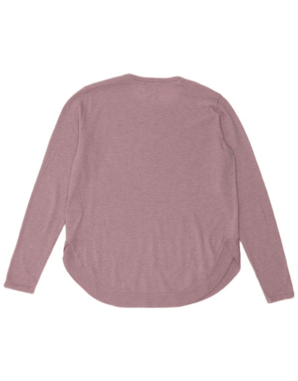 Fat Face Dame Oversized Crew Neck Jumper Sweater UK 10 Small Purple