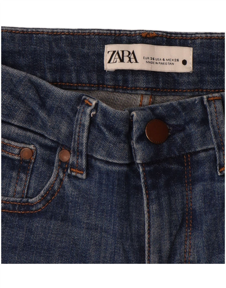 Zara Dame Bootcut Jeans EU 36 XS W26 L28 Blå