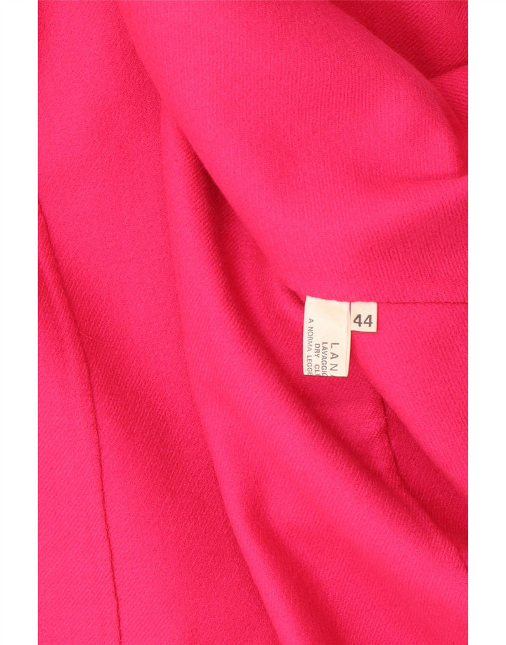 Vintage dame 1-knaps blazerjakke IT 44 Medium Pink Uld