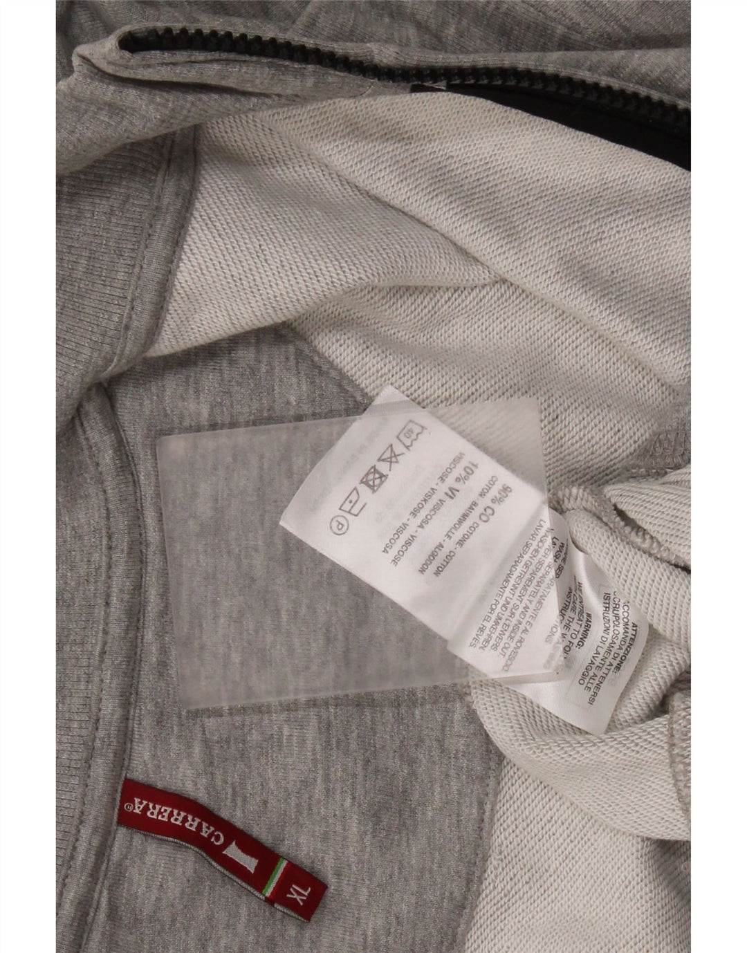 Carrera Træningsdragt til mænd Topjakke XL Grå Bomuld