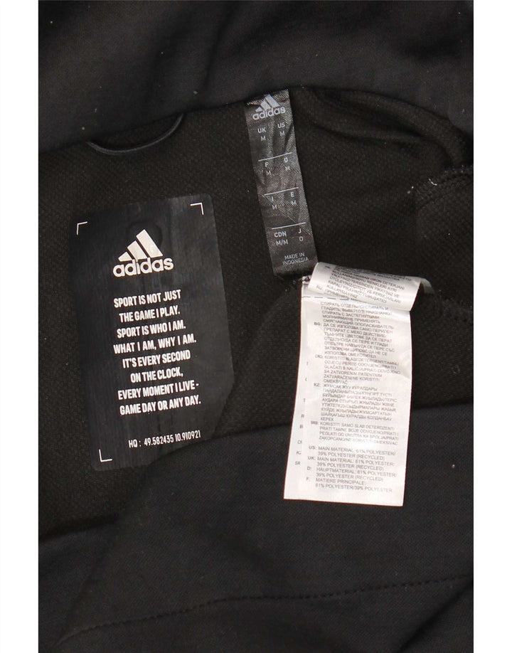 Adidas Hættetrøje med lynlås til mænd Medium Sort Flecked Polyester