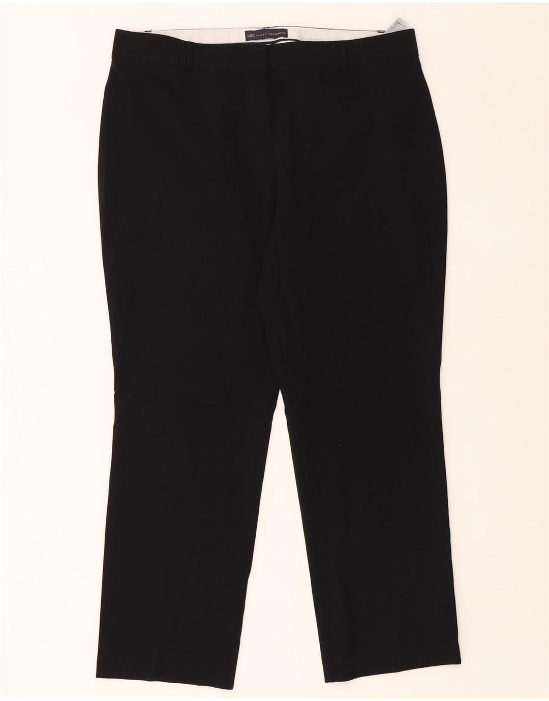 MARKS & SPENCER Dame Crop Suit Bukser UK 14 Medium W34 L26 Black