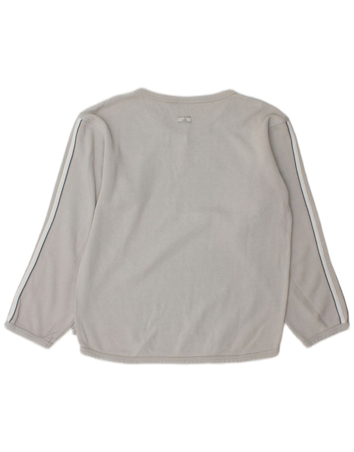 Adidas Dame Oversized Sweatshirt Jumper UK 10 Small Grå Bomuld