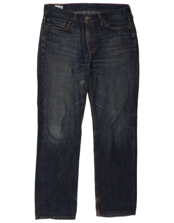 Levi's Herre 514 Straight Jeans W32 L30 Marineblå Bomuld