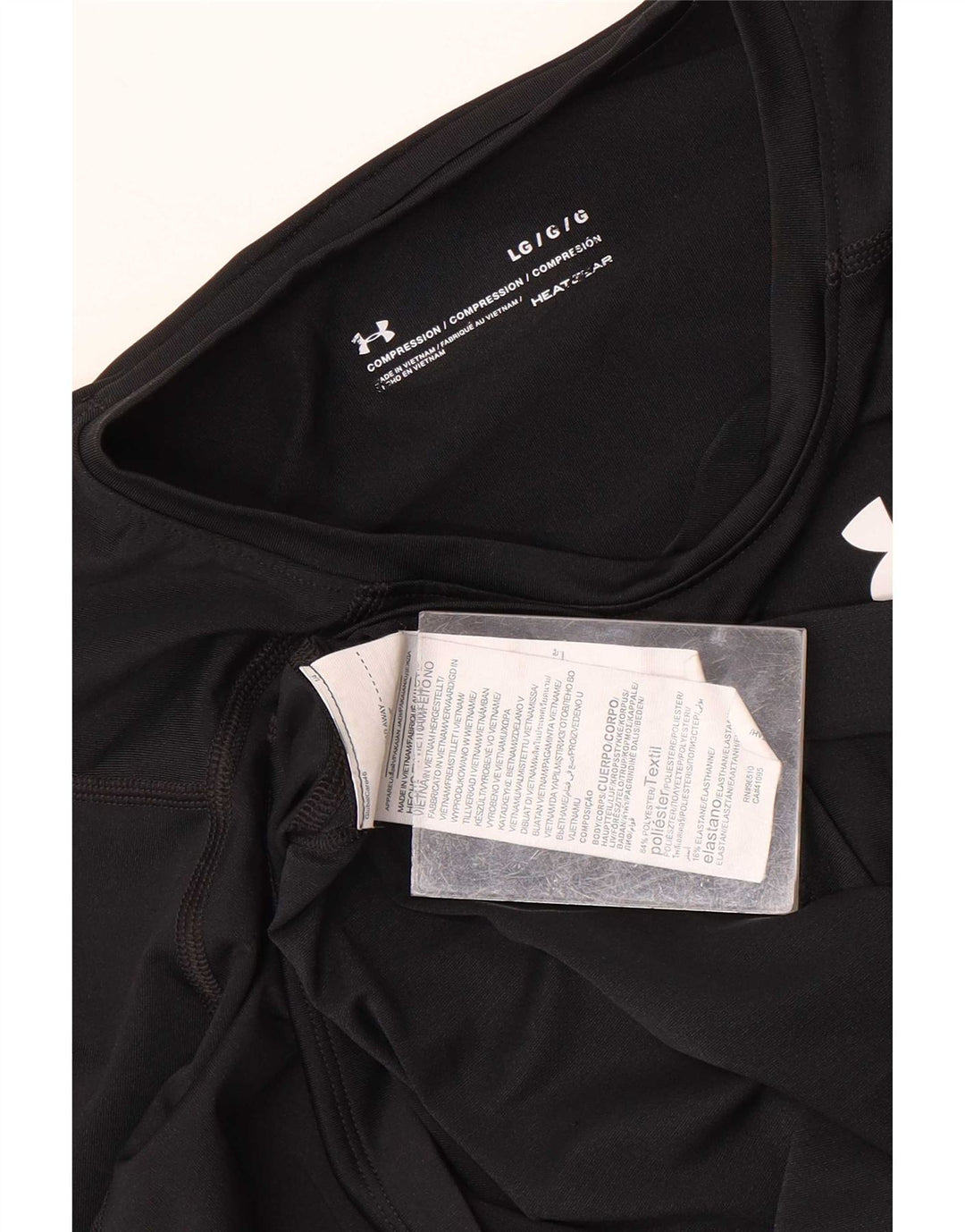 Under Armour Herre Heat Gear Top Langærmet Stor Sort Polyester