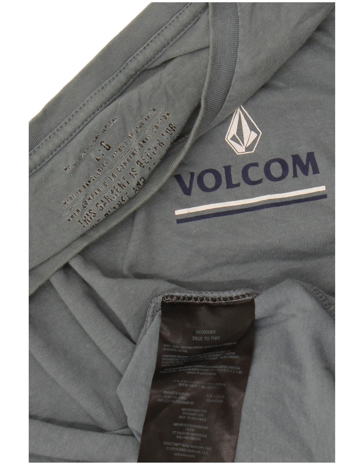VOLCOM Grafisk T-shirt top til kvinder DK 16 Stor blå bomuld