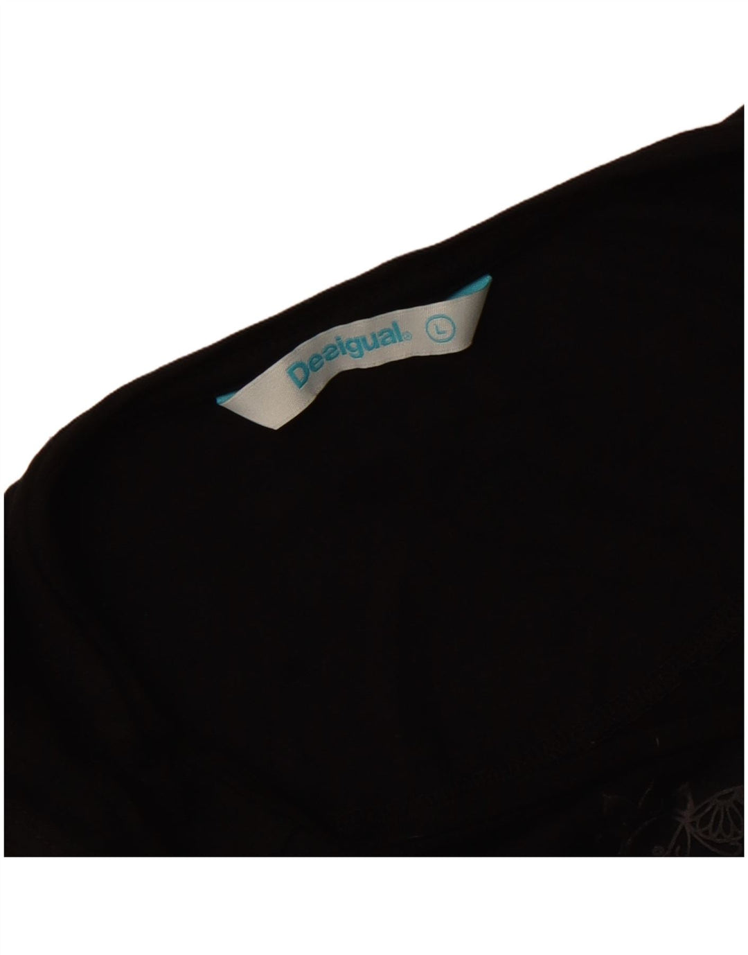 Desigual Dame Ærmeløs Tunika Top UK 14 Large Black Floral