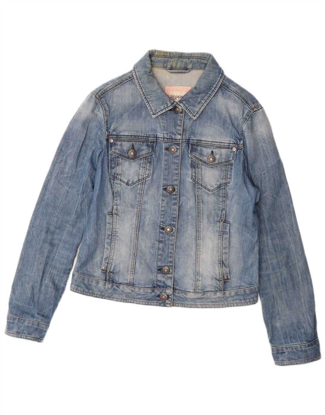 ESPRIT Dame denimjakke UK 20 2XL Blå Bomuld