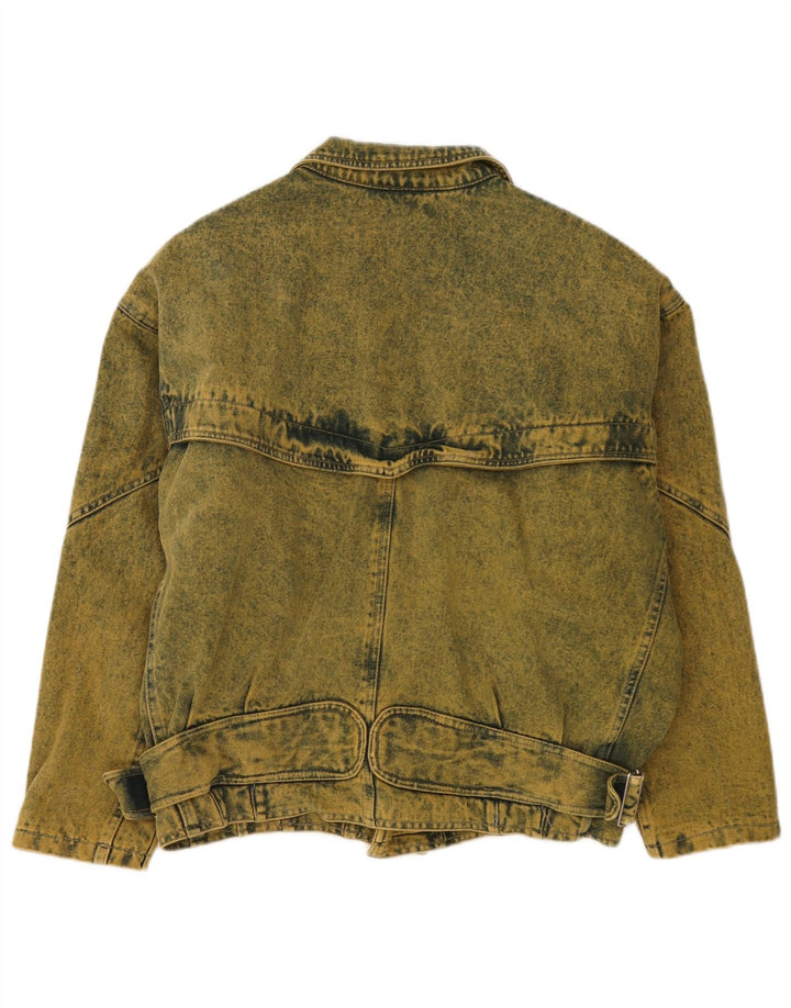 Ulfa Herre Loose Fit denimjakke UK 38 Medium Gul Bomuld 80'erne