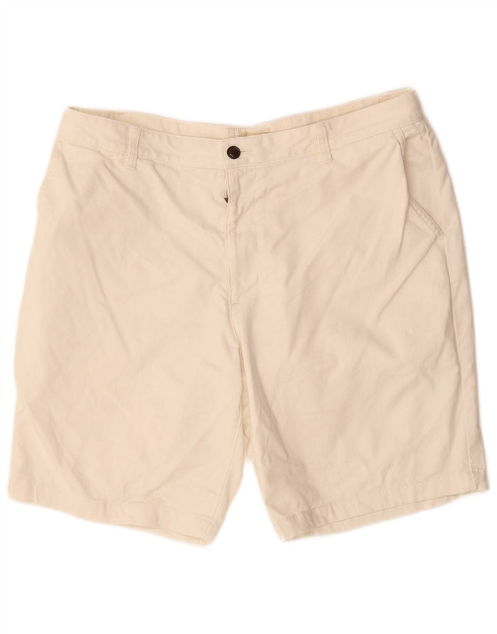 DOCKERS Herre Cargo Shorts W36 Large Off White Bomuld