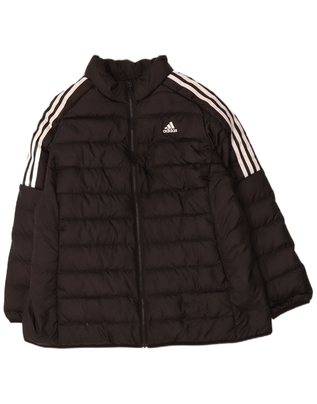 Adidas Dame Polstret Jakke UK 24/26 2XL Sort Polyester