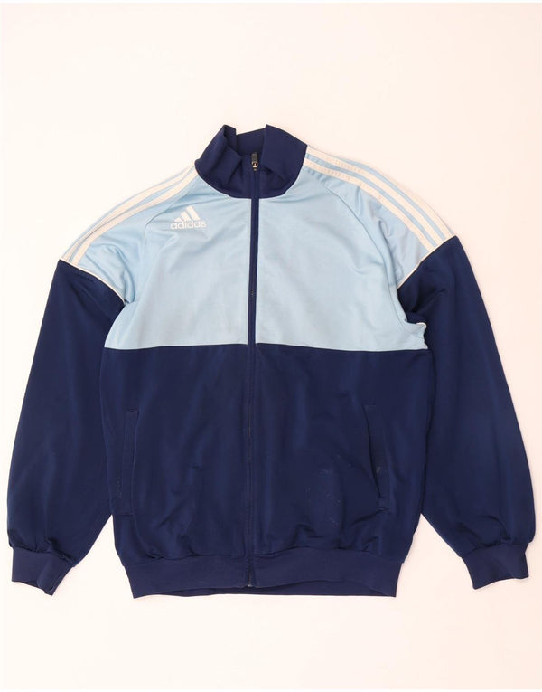 Adidas Træningsdragt til mænd Topjakke UK 40/42 Medium Navy Blue Colourblock
