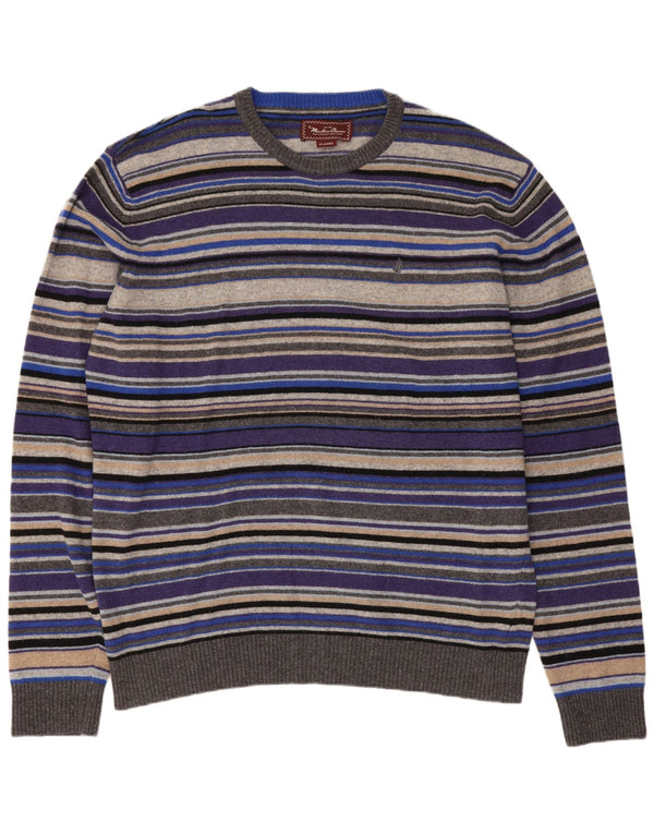 Marlboro Classics Herre Crew Neck Jumper Sweater XL Flerfarvet Stribet
