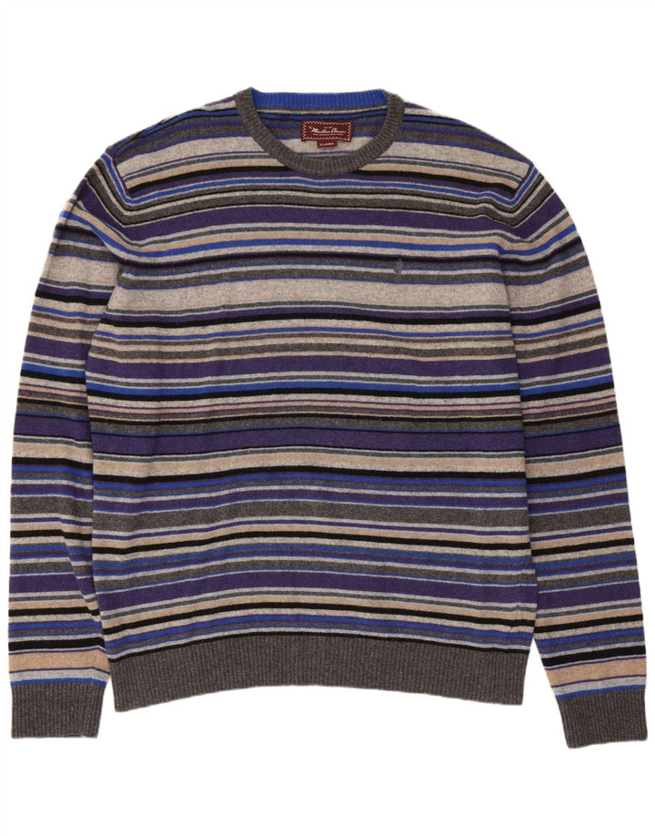 Marlboro Classics Herre Crew Neck Jumper Sweater XL Flerfarvet Stribet