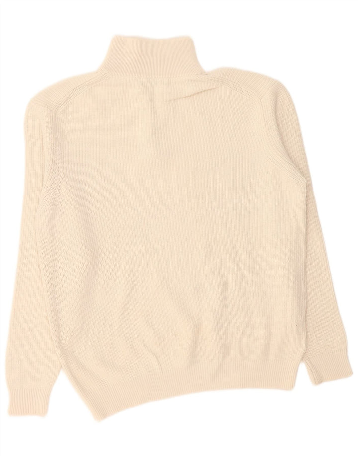 Zara Herre Zip Neck Jumper Sweater XL Hvid