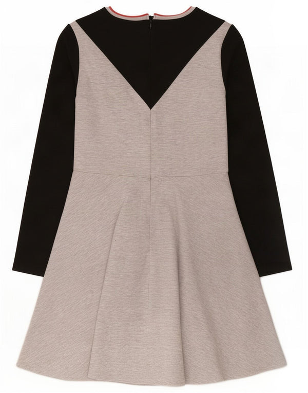 Marks & Spencer Girls Langærmet A-line kjole 14-15 år Grå Colourblock