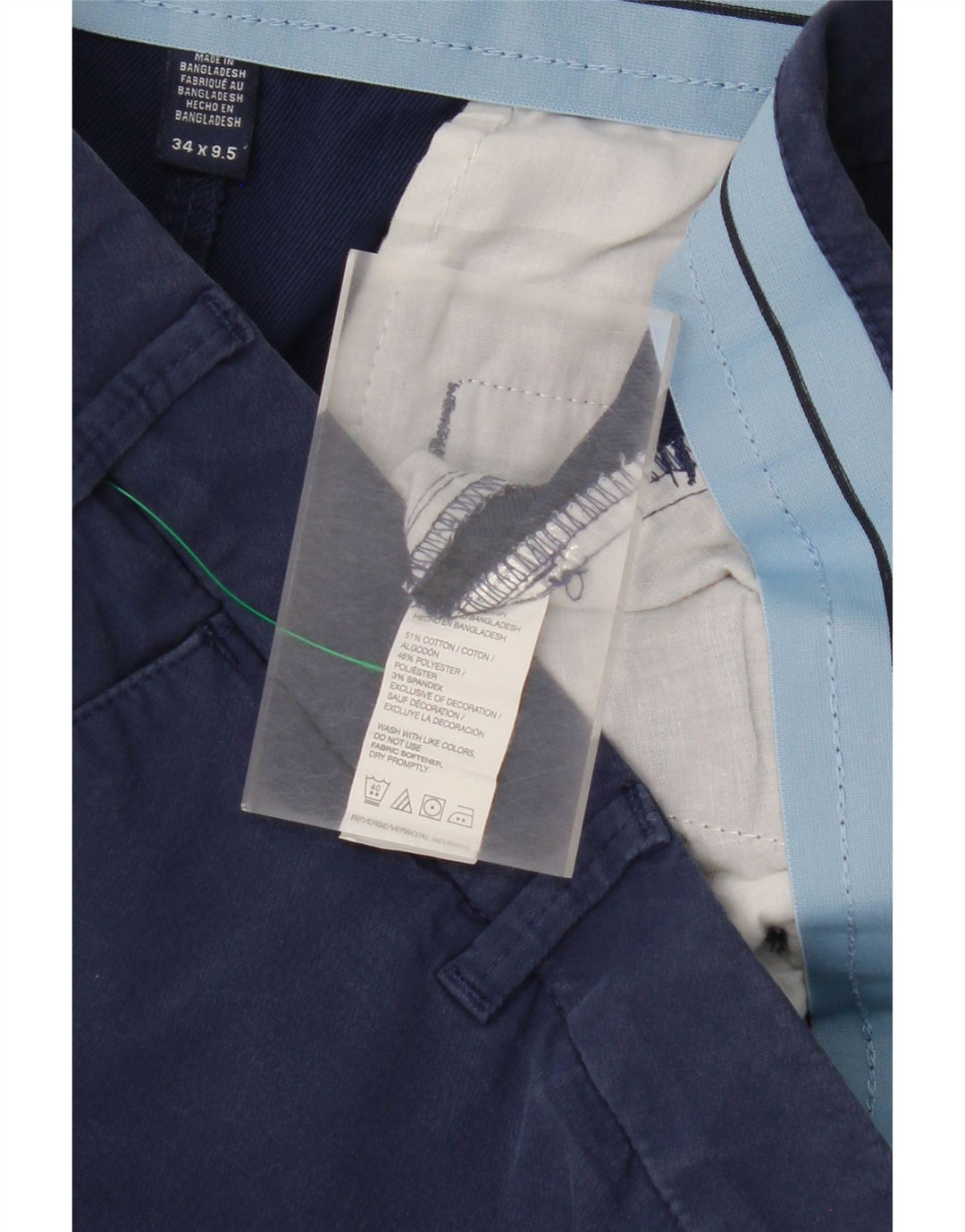 IZOD Mens Chino Shorts W34 Large  Navy Blue Cotton Vintage Izod and Second-Hand Izod from Messina Hembry 