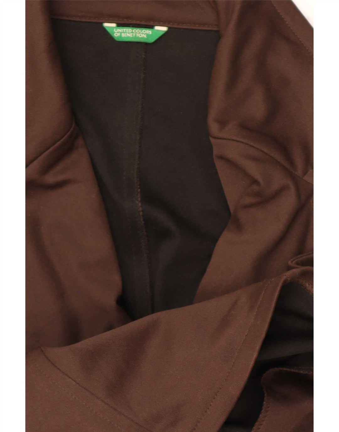 Benetton Dame Dobbeltradet Blazer Jacket IT 40 Lille brun polyester