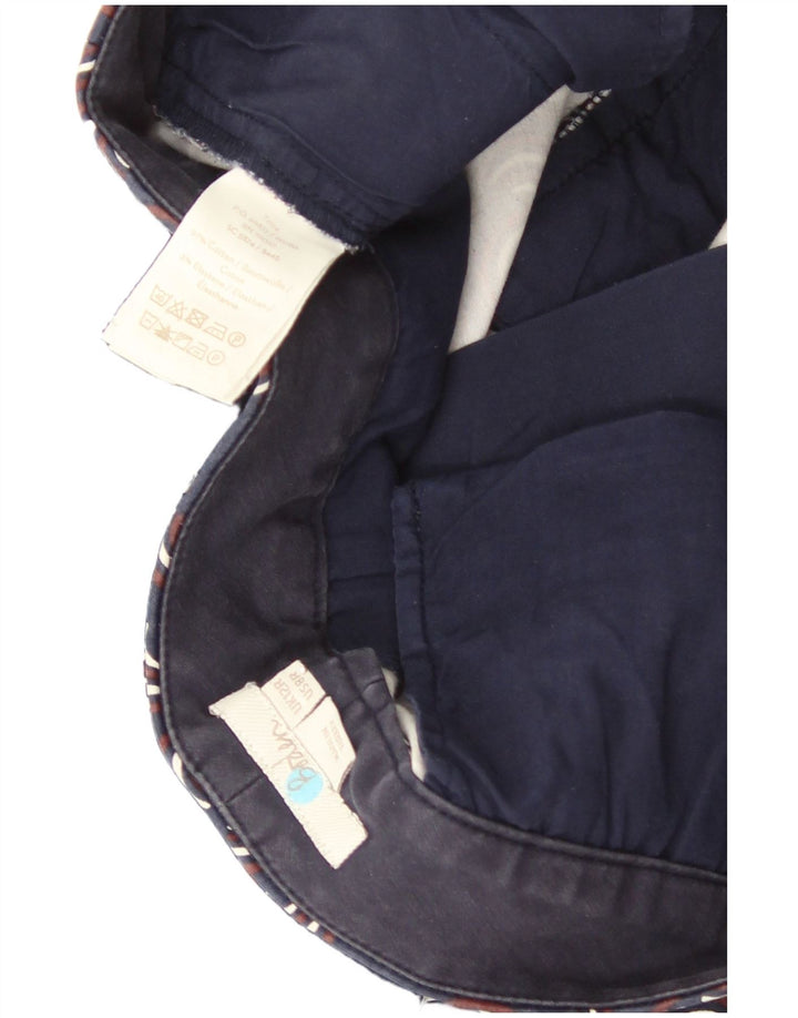 Boden Dame Abstrakt mønster Chino Bukser UK 12 Medium W30 L27 Navy Blue