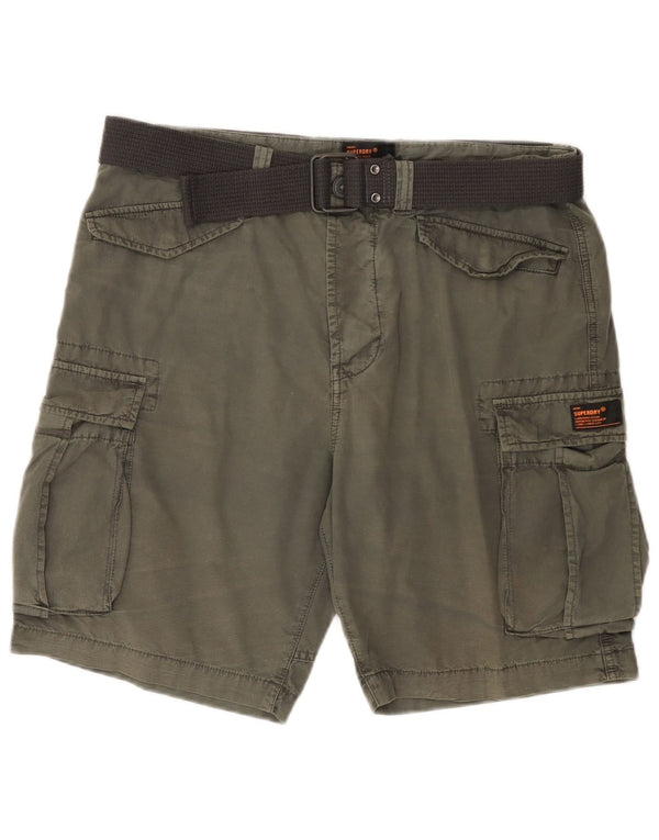 SUPERDRY Cargo Shorts til mænd W34 Large Khaki Bomuld