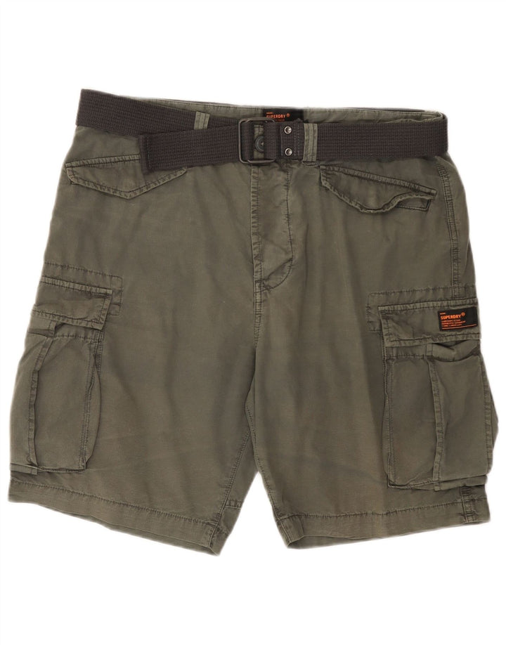SUPERDRY Cargo Shorts til mænd W34 Large Khaki Bomuld